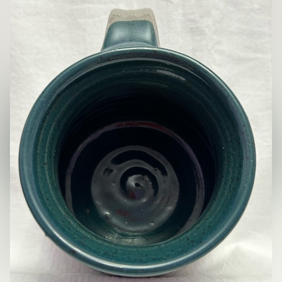 Great Bay Pottery Handmade Mug Stoneware Green Ivy 3.75"H 13.5 Dia. Never used - Picture 3 of 9